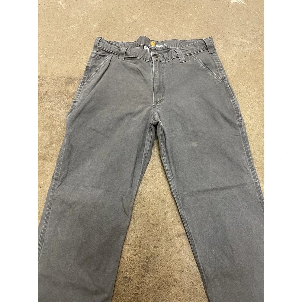 Carhartt Pants‎ Mens 36x30 Gray Rugged Flex Relaxed Fit Carpenter Work 102291